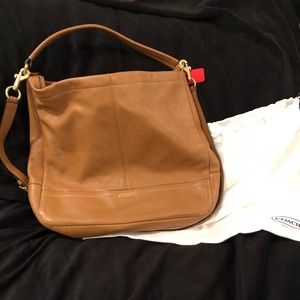 Coach Tan over the shoulder purse